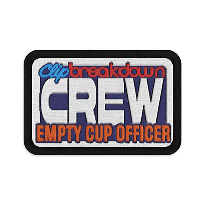 Embroidered Crew Patch — "Empty Cup Officer" Tactical Morale Patch 