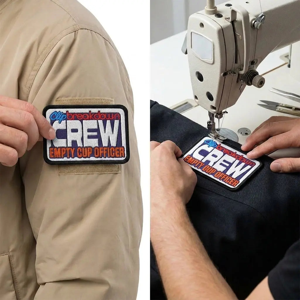 Embroidered Crew Patch — "Empty Cup Officer" Tactical Morale Patch 