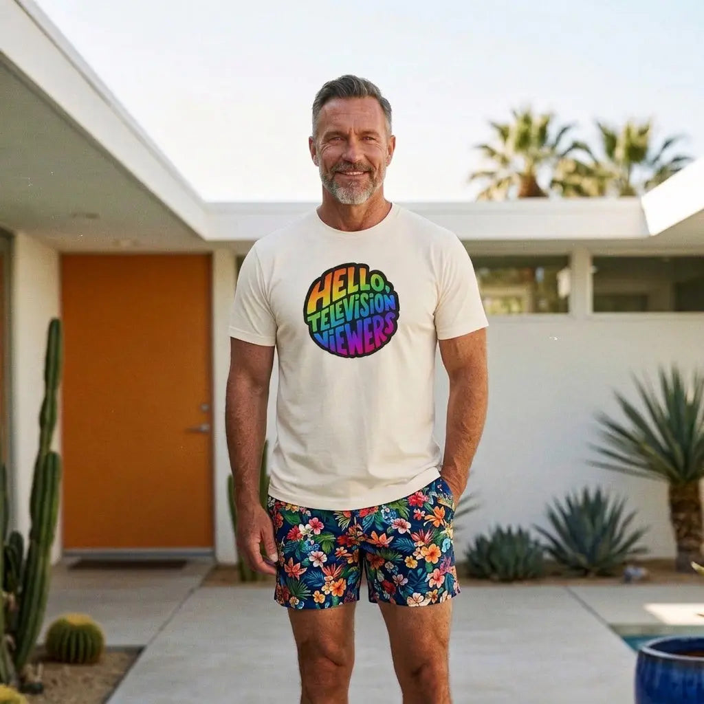 "Hello, Television Viewers!" Rainbow Pride T-Shirt 