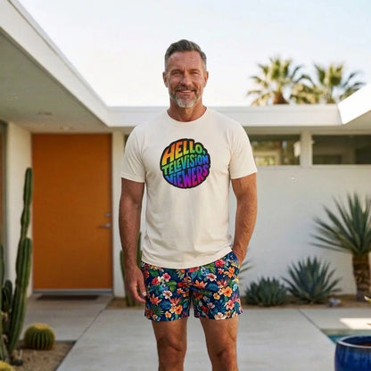 "Hello, Television Viewers!" Rainbow Pride T-Shirt 