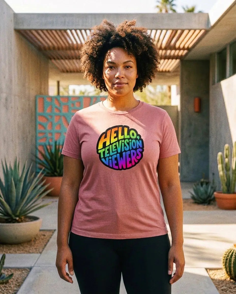 "Hello, Television Viewers!" Rainbow Pride T-Shirt 