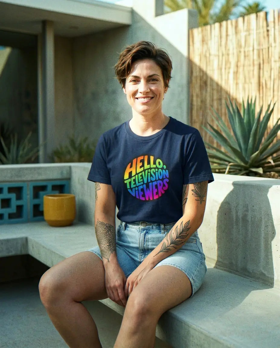 "Hello, Television Viewers!" Rainbow Pride T-Shirt 