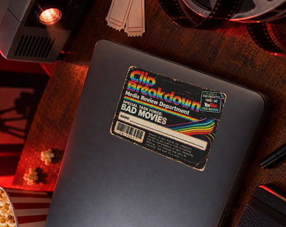 Media Review Department: Bad Movies Vinyl Sticker 