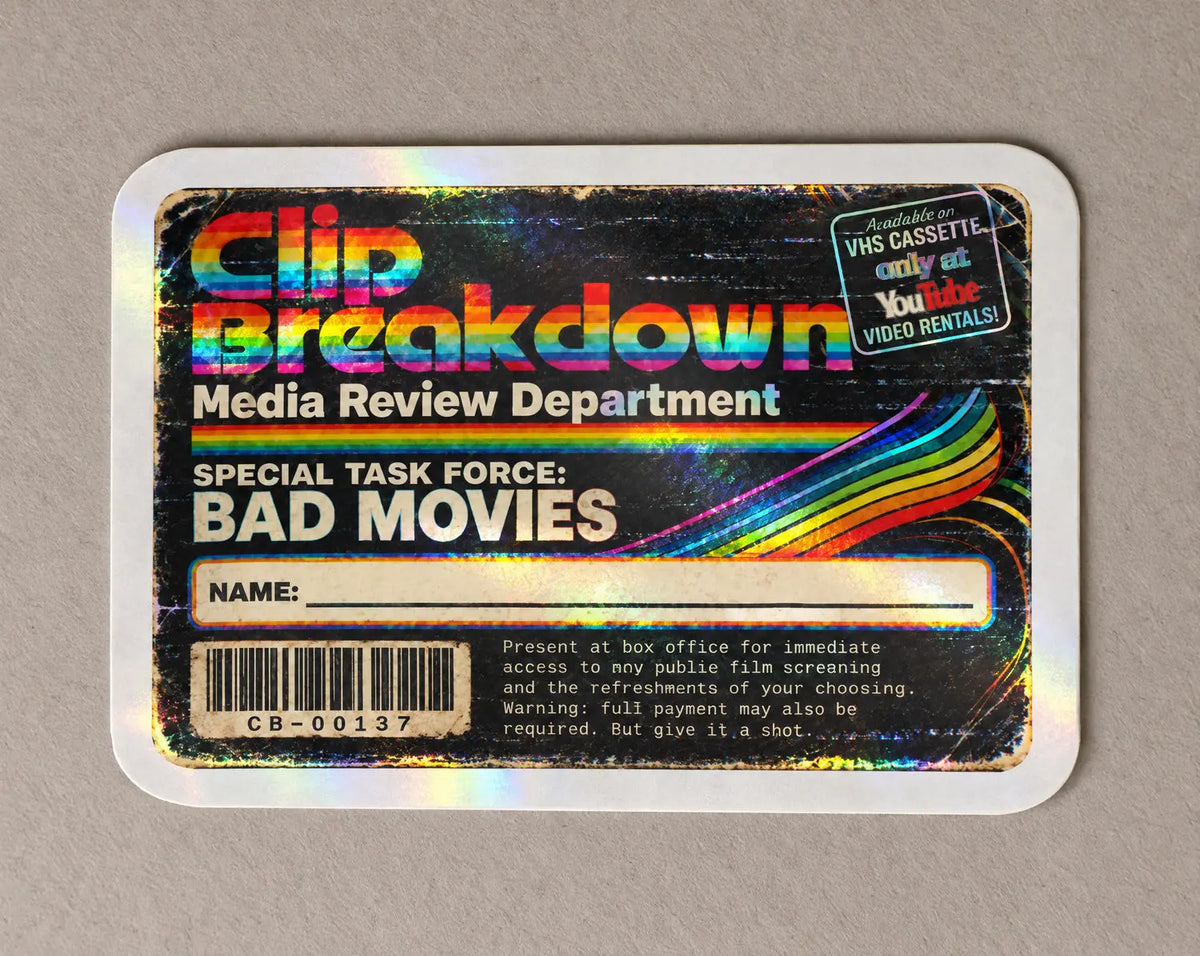 Media Review Department: Bad Movies Vinyl Sticker 