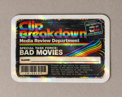 Media Review Department: Bad Movies Vinyl Sticker 