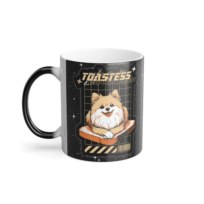 Mug - Limited Edition Color Morphing Mug with Stylized Pomeranian Design 