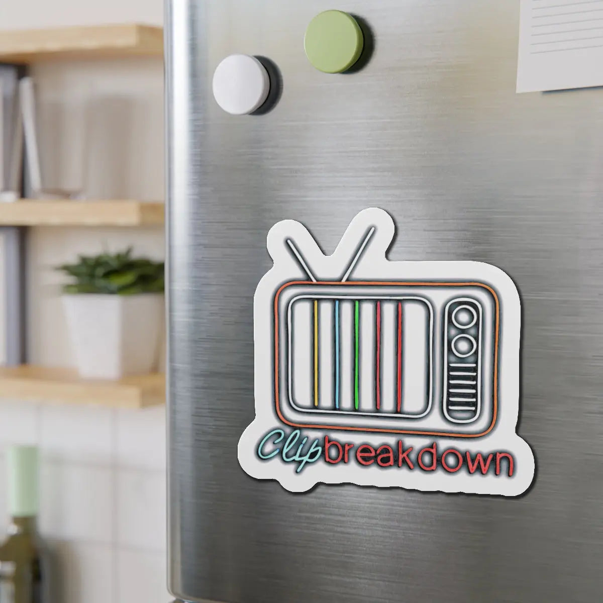 Neon Sign Magnet - Clip Breakdown Logo 