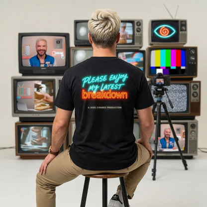 Neon 'Please Enjoy My Latest Breakdown' T‑Shirt 