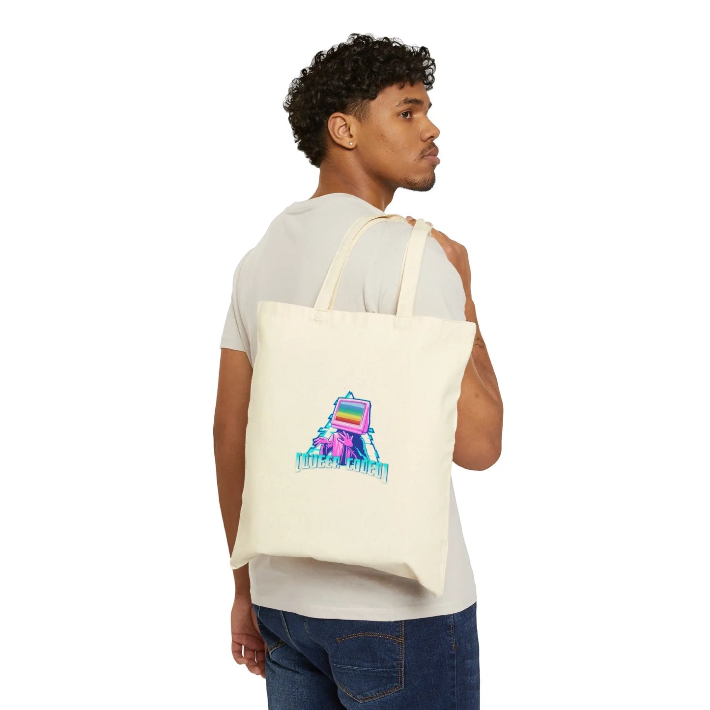 "Queer Coded" Pride Cotton Canvas Tote Bag 