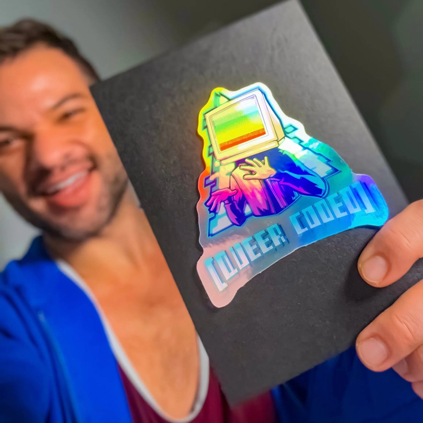 "Queer Coded" Pride Holographic Die-cut Stickers 