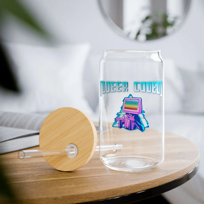 "Queer Coded" Pride Sipper Glass (16oz)