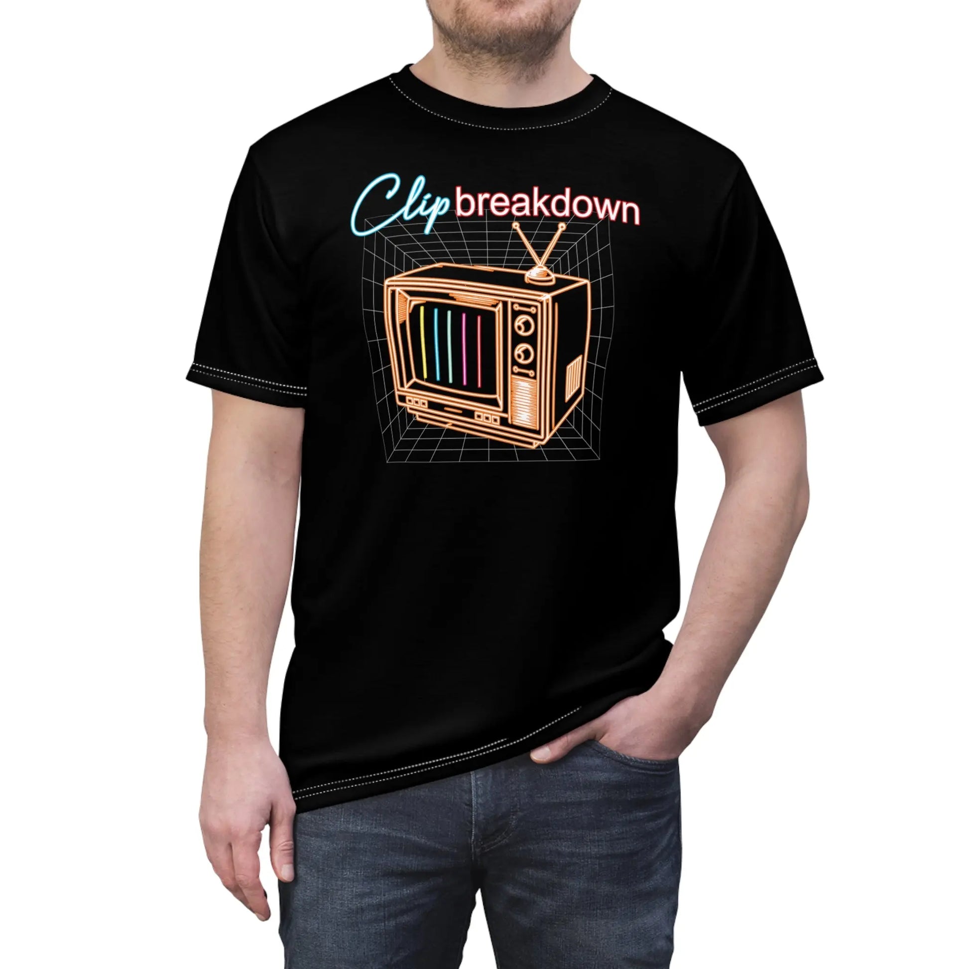 Tee Shirt - Clip Breakdown Logo Inspired by Japanese Streetwear and Nightclub Flyers 