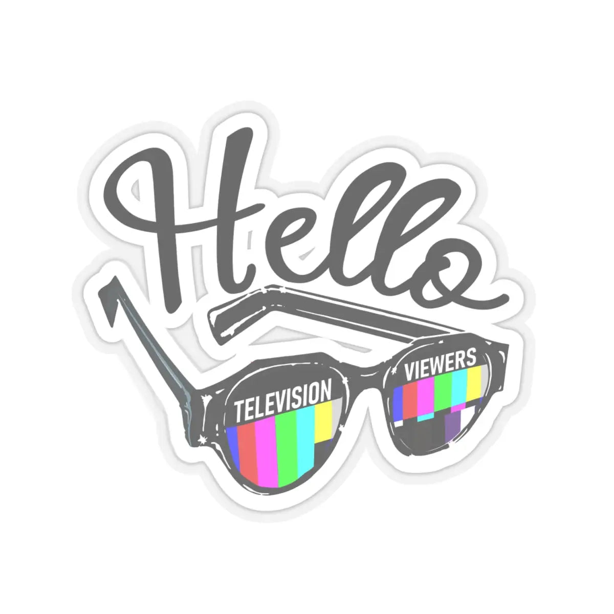 Television Viewer On Air Greeting Sticker