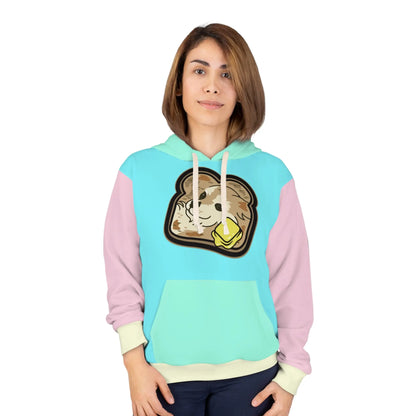 "Toast the Pomeraian" Colorblock Unisex Pullover Hoodie 