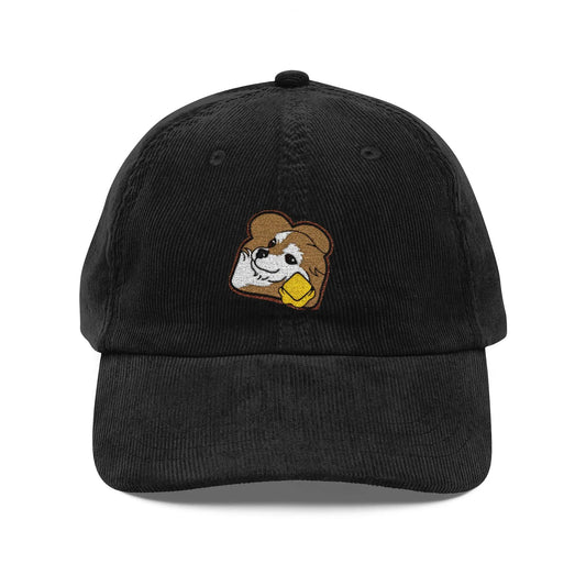Toast the Pomeranian Embroidered Corduroy Hat – Cozy Camp Core Meets Internet Dog Royalty 