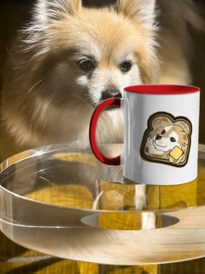 "Toast the Pomeranian" Accent Coffee Mug, 11oz 