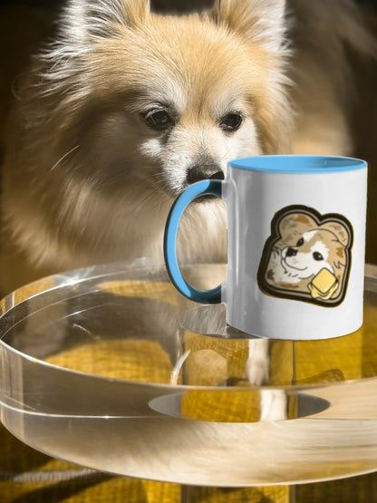 "Toast the Pomeranian" Accent Coffee Mug, 11oz 