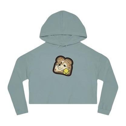 Sudadera corta con capucha para mujer "Toast the Pomeranian"