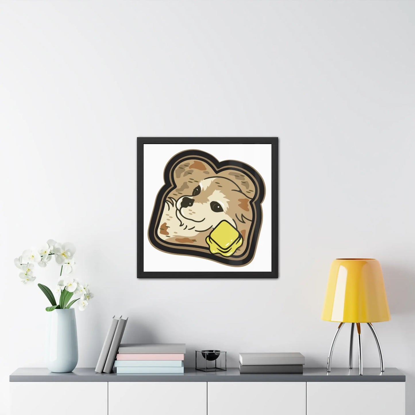 "Toast the Pomeranian" Framed Print 