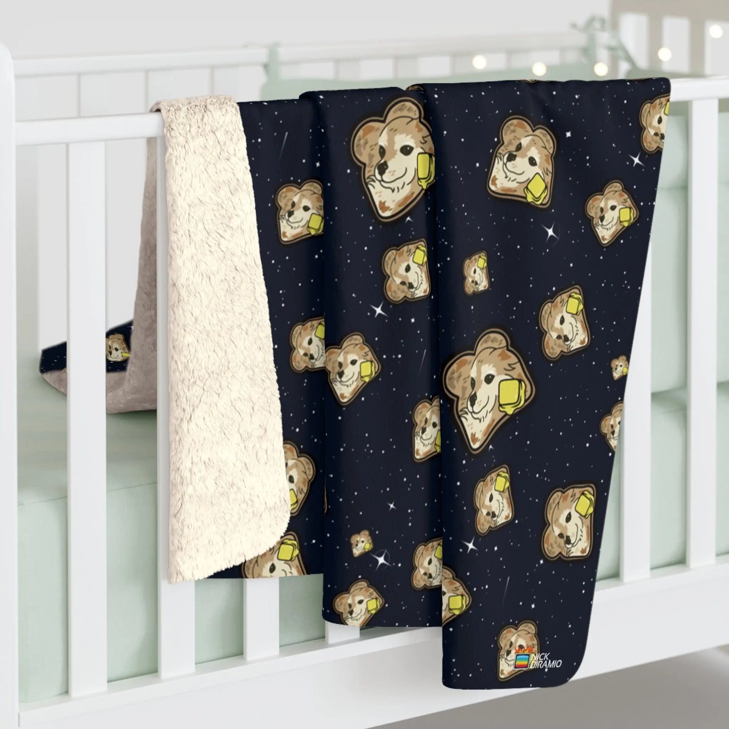 "Toast the Pomeranian" Sherpa Fleece Blanket