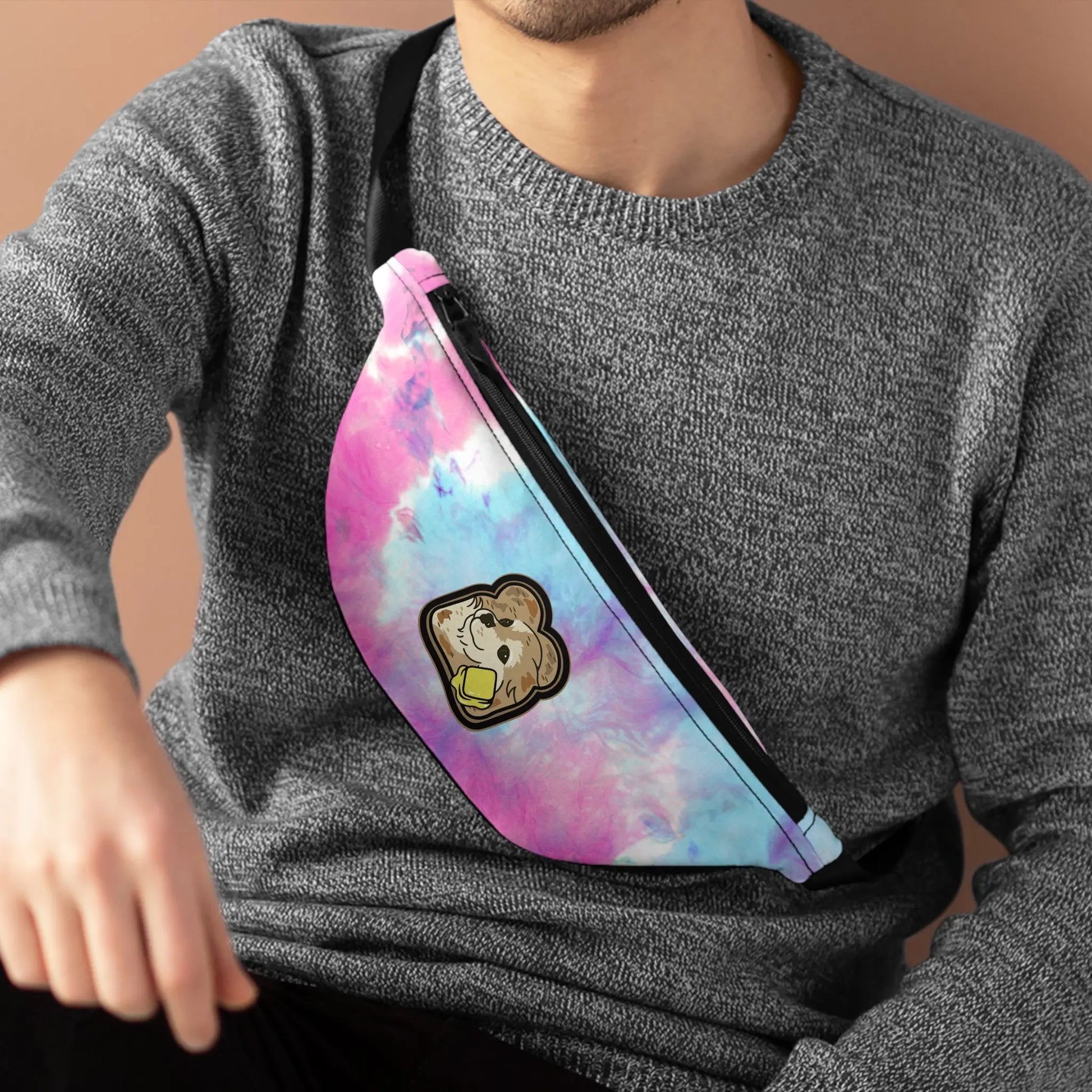 "Toast the Pomeranian" Tie Dye Fanny Pack 