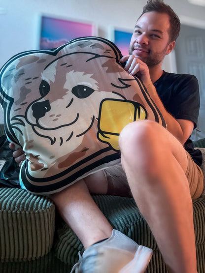 "Toast the Pomeranian" Toast Shaped Pillow