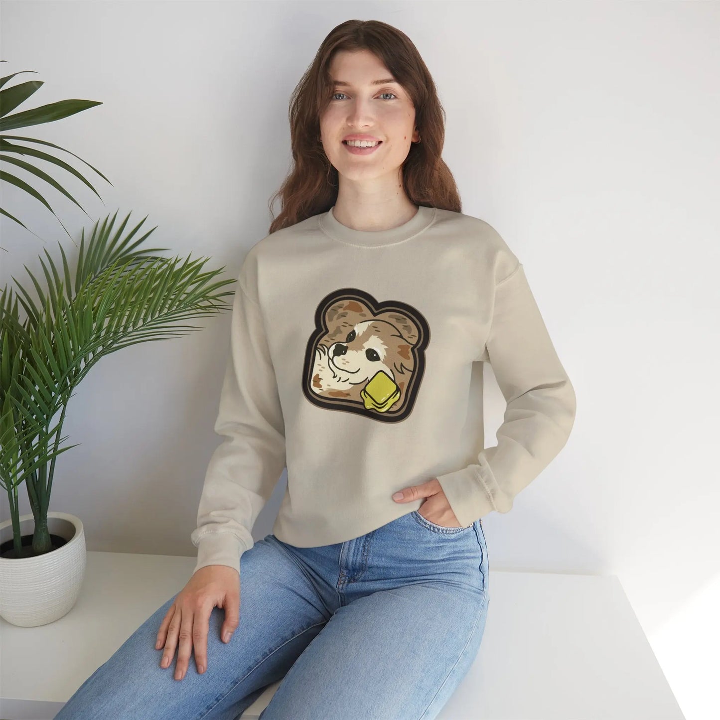 "Toast the Pomeranian" Unisex Crewneck Sweatshirt 