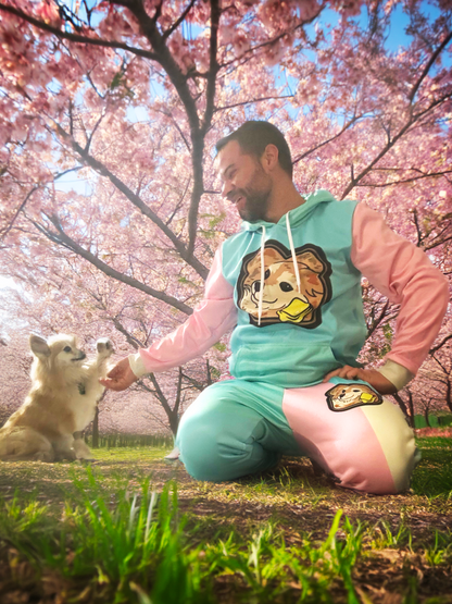 "Toast the Pomeranian" Colorblock Matching Sweatsuit