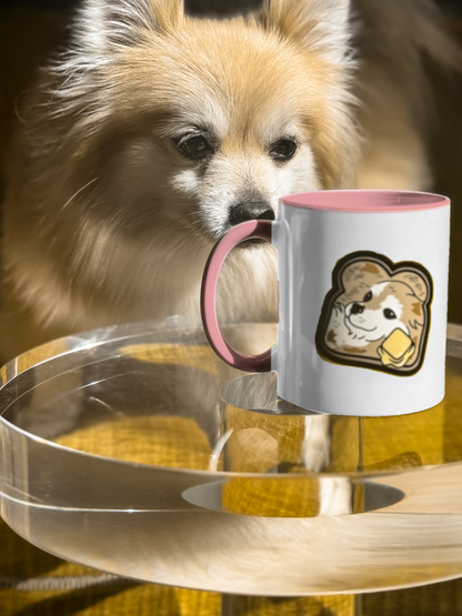 "Toast the Pomeranian" Accent Coffee Mug, 11oz