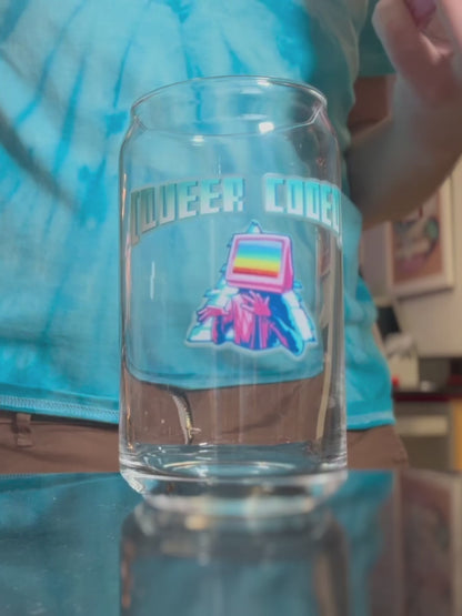 "Queer Coded" Pride Sipper Glass (16oz)