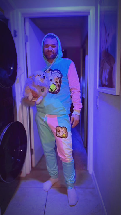 "Toast the Pomeranian" Colorblock Matching Sweatsuit