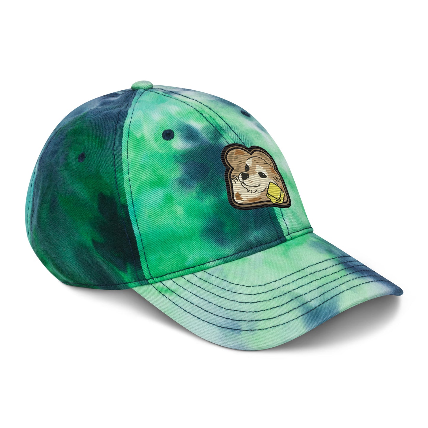 "Toast the Pomeranian" Tie Dye Baseball Hat